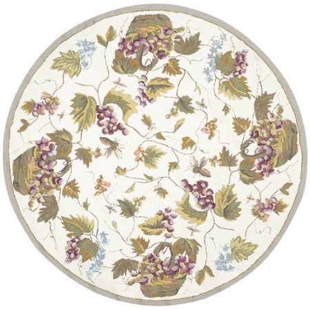 Safavieh 6 x 6 ft. Easy Care Hand Hooked Round Area Rug, White and Multi-Color EZC731B-6R